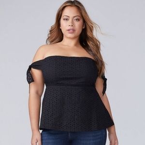 NWT-Lane Bryant Off-The-Shoulder Top